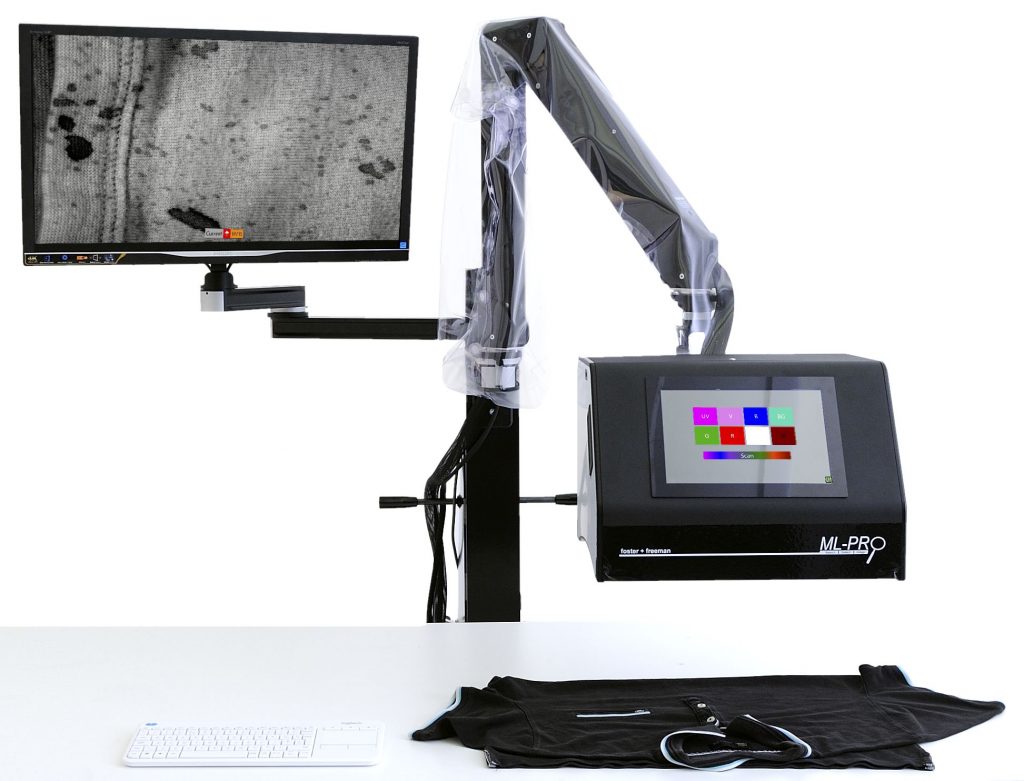 Crime-lite®ML PRO - Bench or wall-mounted multi-spectral imaging system, with automated filter selection, for the detection and mark-up of body fluids and other forensic evidence types.