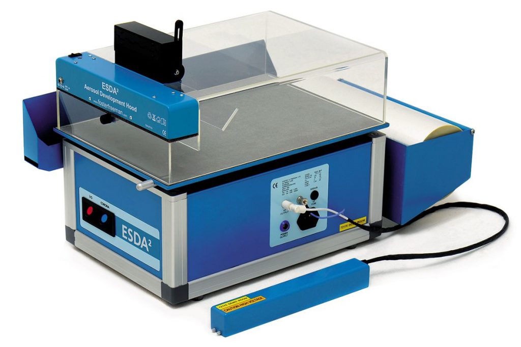 The ESDA process was originally discovered by Foster + Freeman more than 35 years ago and resulted in the founding of the company.Used by police forces and document examiners worldwide, ESDA instruments remain the systems of choice for the chemical-free and completely non-destructive detection of indented writing.