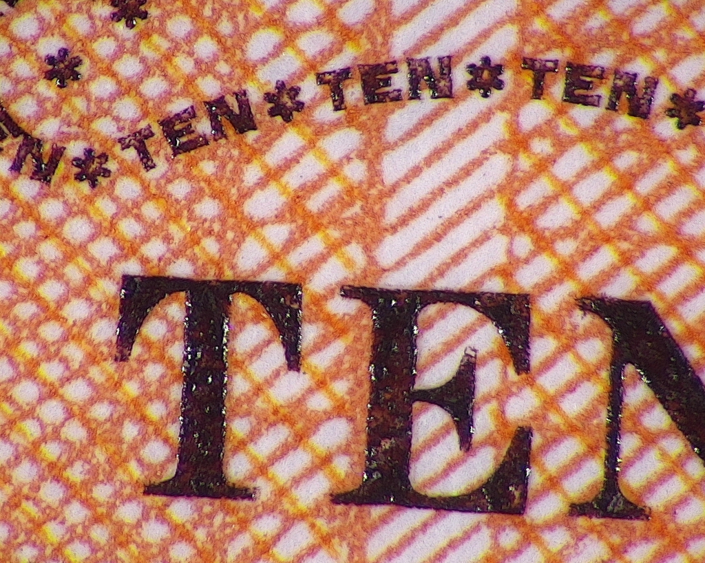 VSC80 banknote microprint